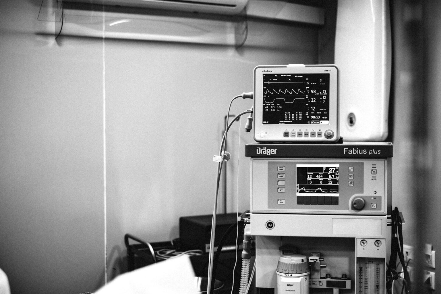 Modern medical equipment and technology in healthcare setting