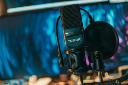 How Twitch Streamers Are Becoming Voice Actors for Major Gaming Studios Professional streaming setup with high-quality microphone and audio equipment