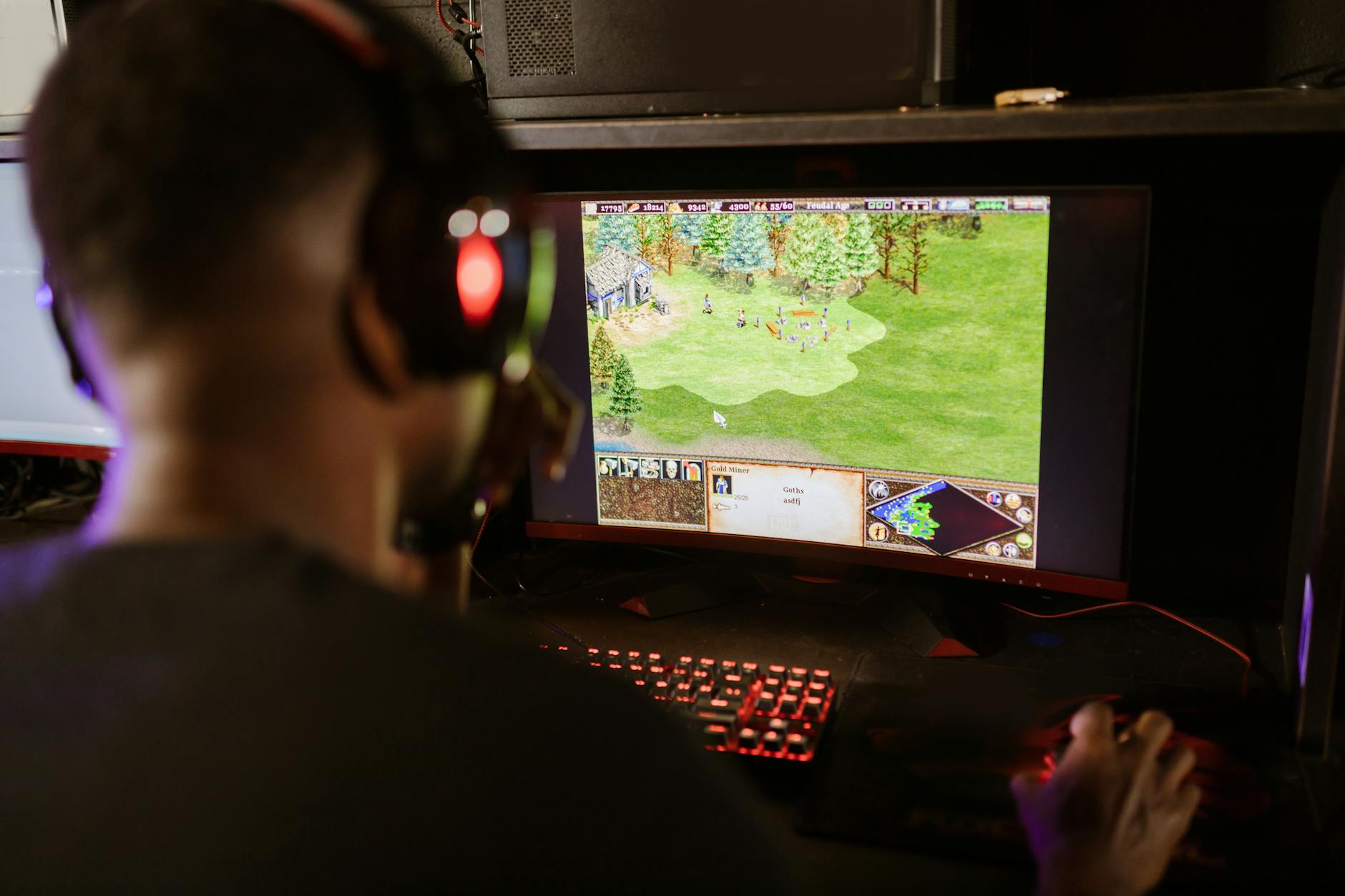 High-resolution gaming monitor displaying realistic lighting effects and reflections