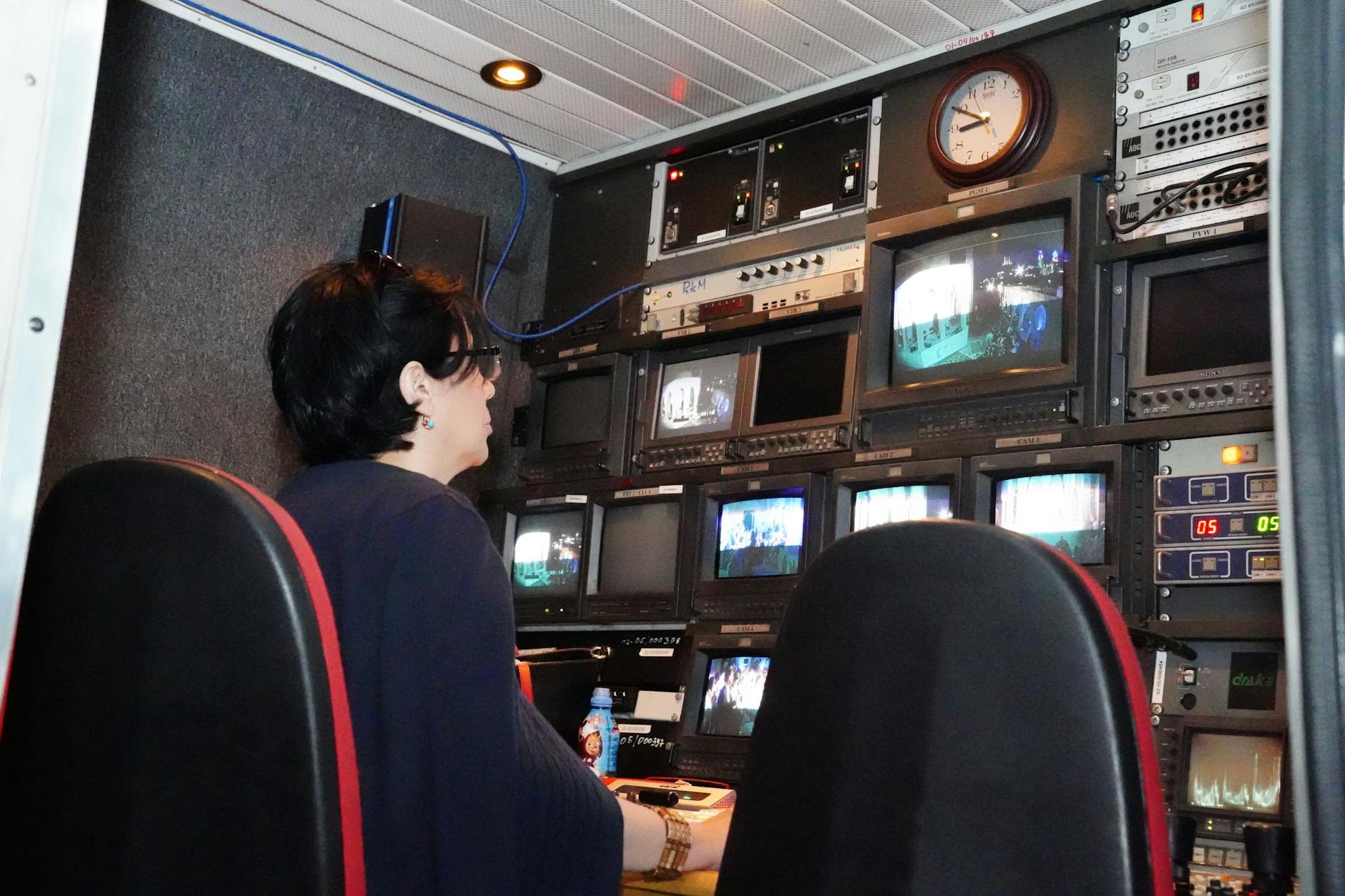 Professional streaming and broadcasting equipment in a content creation studio