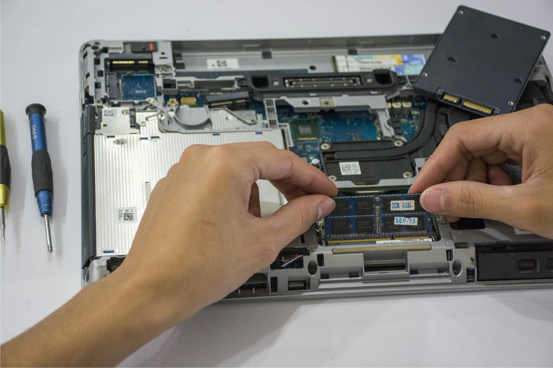 Modern technology components and circuit boards representing hardware advancement