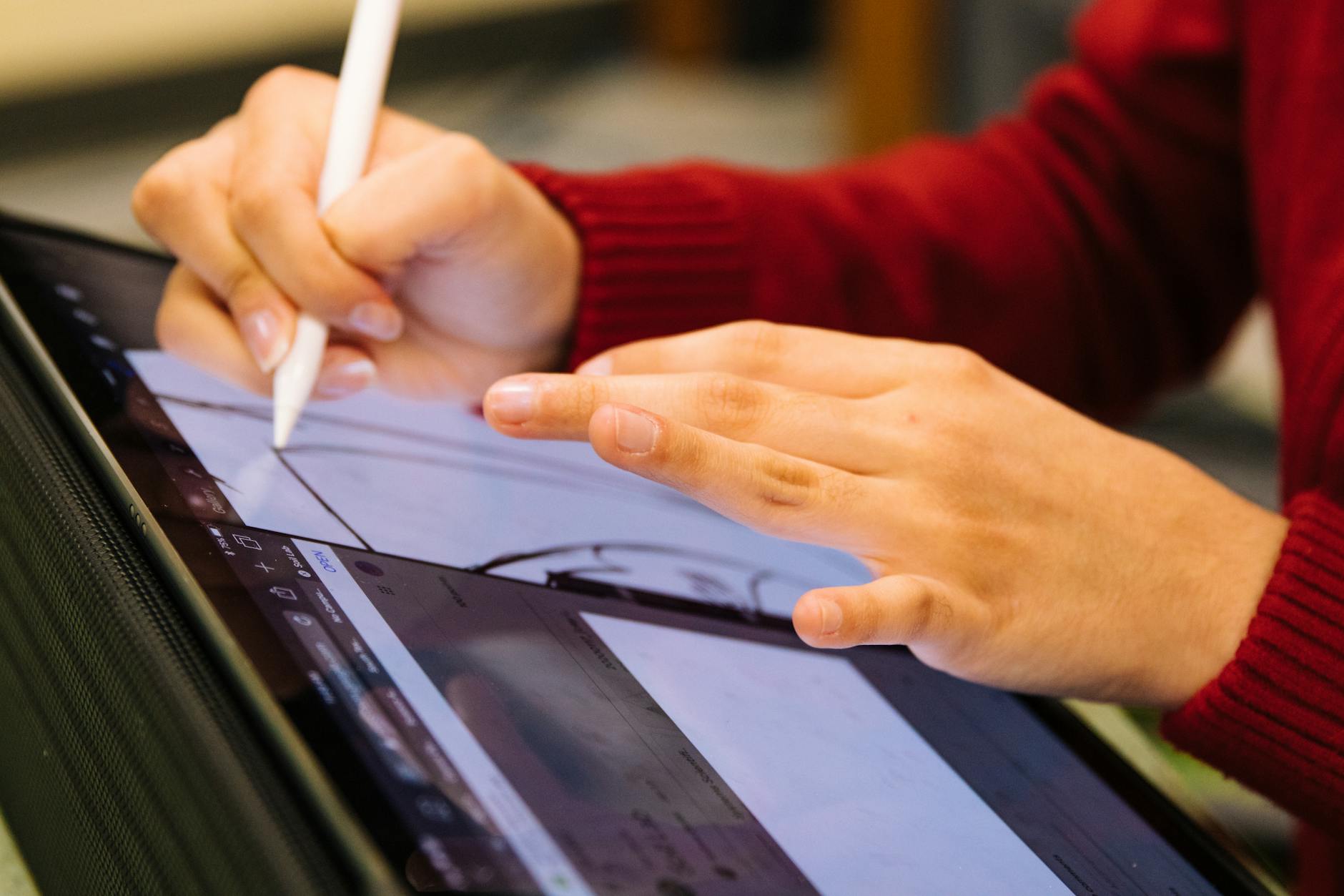 Close-up of hands using smartphone showing digital marketplace interface