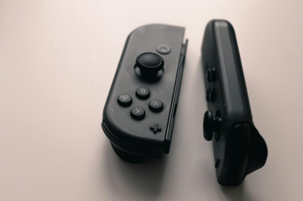 A game controller resting on a surface, representing competitive gaming and speedrunning