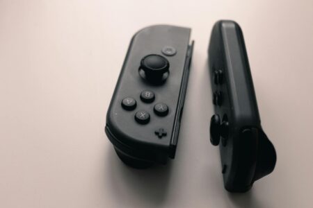 A game controller resting on a surface, representing competitive gaming and speedrunning