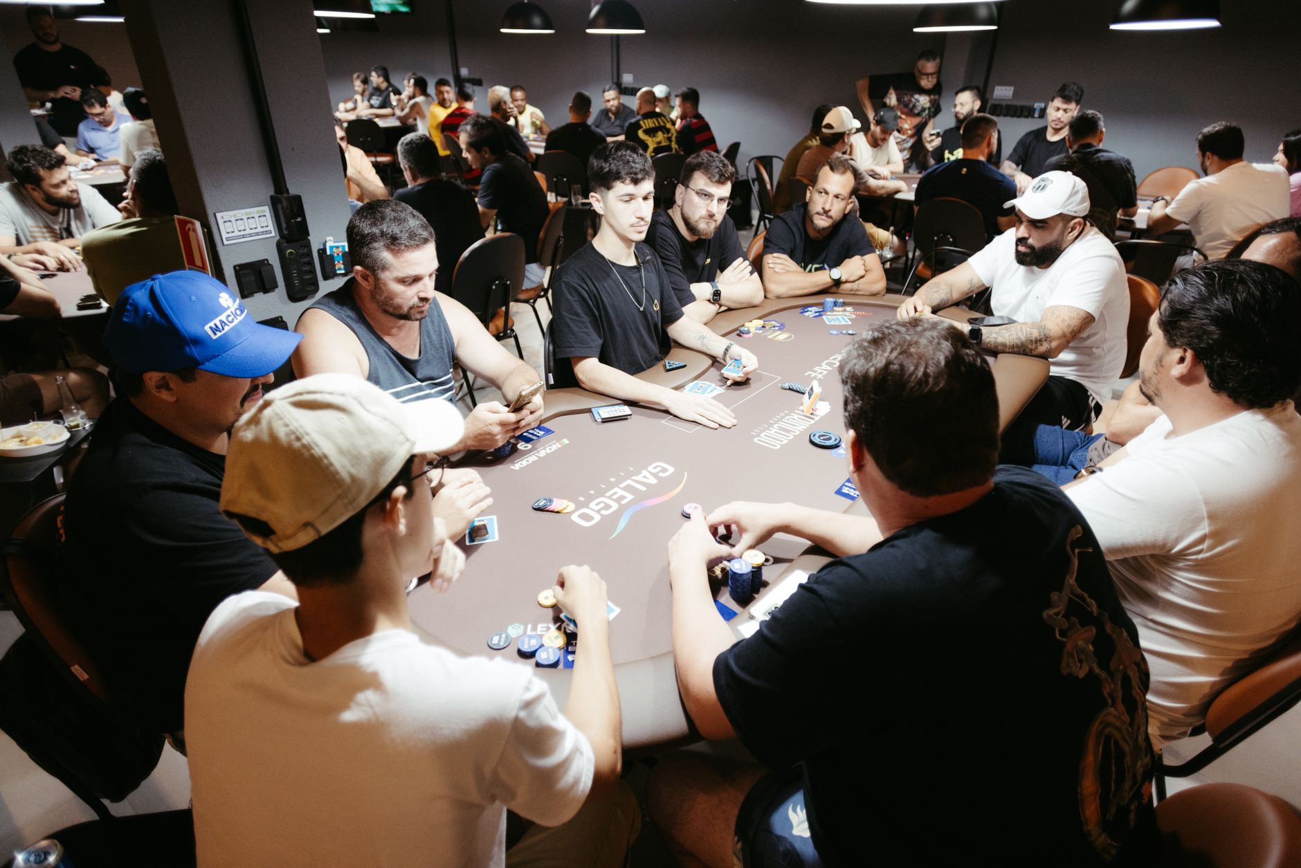 Players gathered at a competitive gaming tournament event