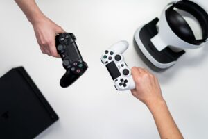 Donkey Kong Bananza’s Success Is Quietly Delaying Yoshi’s Next Outing A gaming controller resting on a surface, representing Nintendo Switch 2 gameplay