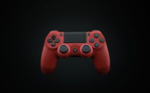 A gaming controller resting on a dark surface, representing Helldivers 2 player engagement