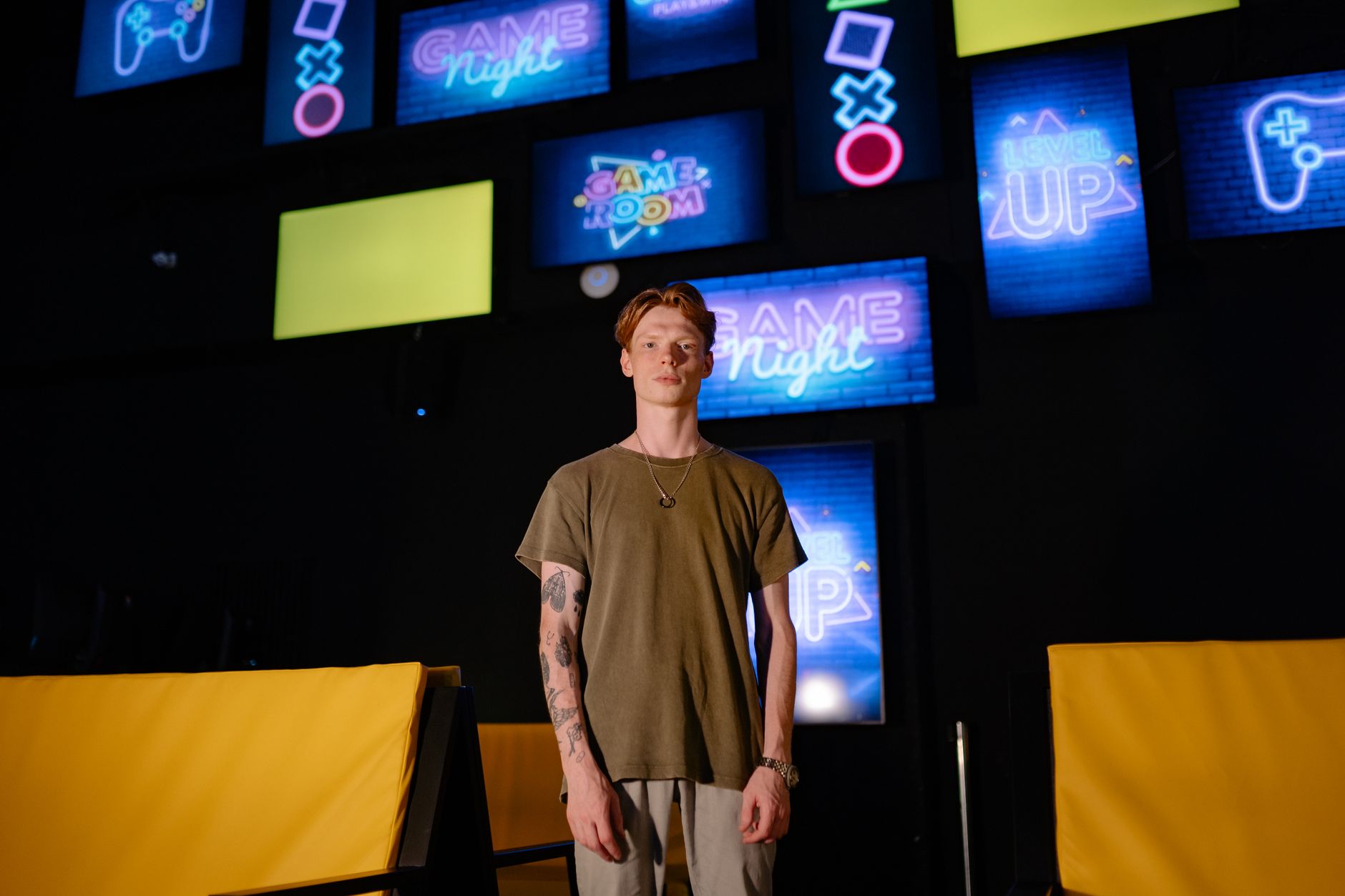A glowing screen in a dark room representing video game release window competition