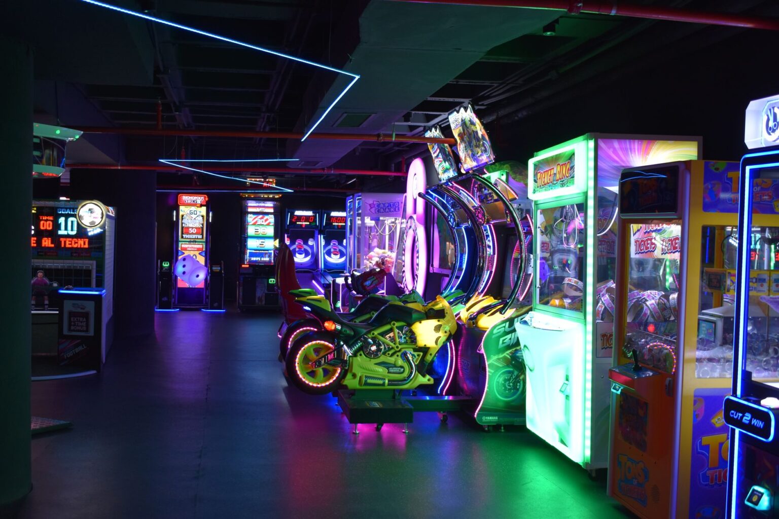 Vibrant colorful game environment showing layered visual design elements