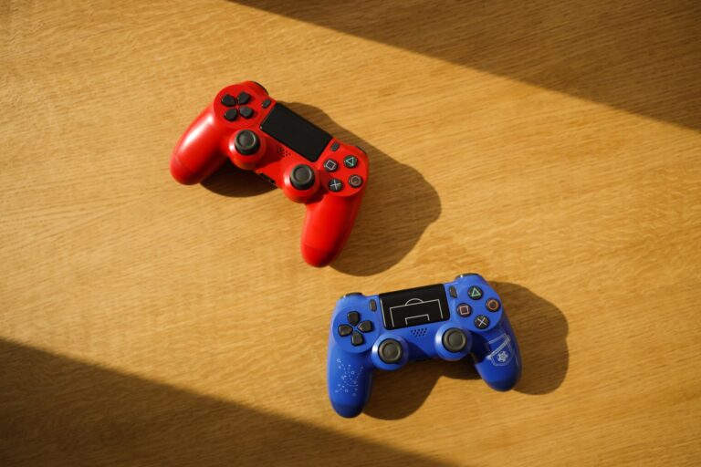 A game controller resting near tropical foliage, representing the Donkey Kong gaming aesthetic